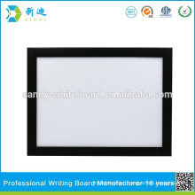 black framed dry erase writing board